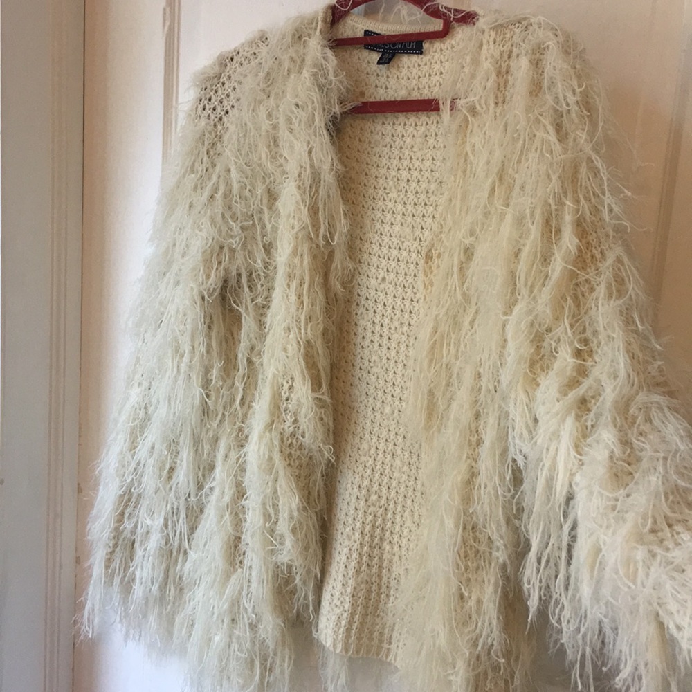 Fun fuzzy sweater/cardigan